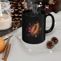 Mesoamerican Cacao Splash Graphic Black Mug