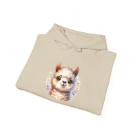 Inca Andean Llama Baby Face Illustration Unisex Hoodie