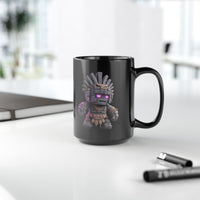 Stone Guardian of the Aztec Realm Black Mug