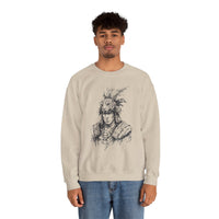 Jaguar Warrior Ink Portrait Unisex Sweatshirt