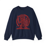 Pre-Hispanic Warrior Symbol Red Glyph Unisex Sweatshirt