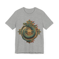 Quetzalcoatl Feathered Sun Glyph Unisex T-Shirt