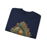 Quetzalcoatl Feathered Sun Glyph Unisex Sweatshirt