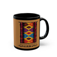Indigenous Andean Geometric Textile Pattern Black Mug
