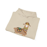 Resting Alpaca In Traditional Ornaments Unisex Hoodie