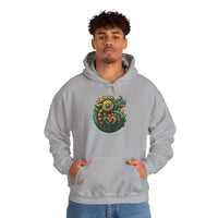 Colorful Quetzalcoatl Sun Serpent Glyph Style Unisex Hoodie