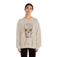 Neon Circuit Aztec Skull Cartoon Style Unisex Sweatshirt