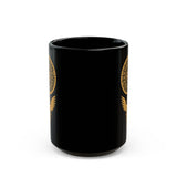 Shadow Phoenix Tribal Emblem Illustration Black Mug
