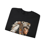 Aztec Jaguar Warrior Woman Watercolor Unisex Sweatshirt