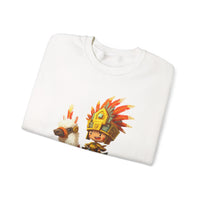Cute Chibi Inca Warrior and Llama Cartoon Unisex Sweatshirt