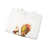 Cute Chibi Inca Warrior and Llama Cartoon Unisex Sweatshirt