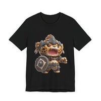 Chibi Mayan Jaguar Warrior Cartoon Style Unisex T-Shirt