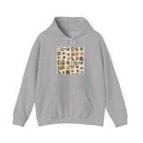 Mayan Petroglyph Stamped Texture Unisex Hoodie