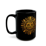 Inti Inca Sun God Petroglyph Symbol Black Mug