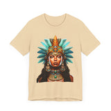 Aztec Royal Warrior Queen Portrait Illustration Unisex T-Shirt