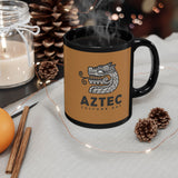Modern Quetzalcóatl Serpent Head Logo Design Black Mug