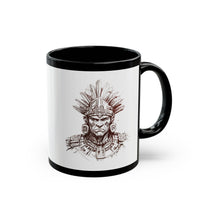 Maya Warrior Ink Portrait Black Mug