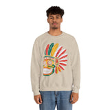 Aztec Feathered Skull Fiesta Illustration Unisex Sweatshirt