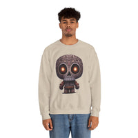 Tribal Glow Chibi Aztec Skull Unisex Sweatshirt