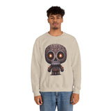 Tribal Glow Chibi Aztec Skull Unisex Sweatshirt
