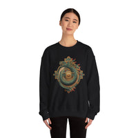 Quetzalcoatl Feathered Sun Glyph Unisex Sweatshirt