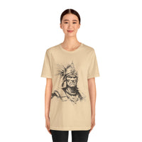 Inca Warrior Line Art Tribal Design Unisex T-Shirt