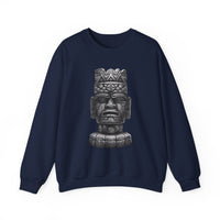 Mesoamerican Monolith Head Unisex Sweatshirt