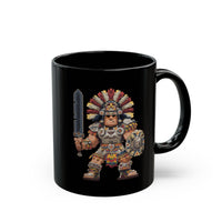 Aztec Blade Hero Pixel Art Black Mug