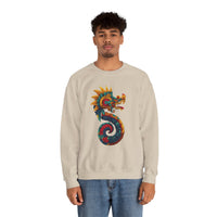 Aztec Serpent God Quetzalcoatl Modern Tribal Style Unisex Sweatshirt