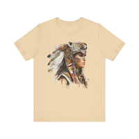 Aztec Jaguar Warrior Woman Watercolor Unisex T-Shirt