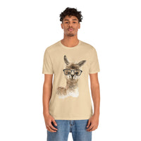 Cute Alpaca With Glasses Watercolor Illustration Unisex T-Shirt