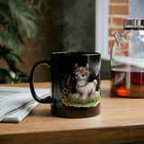 Baby Llama Inca Blossom Crown Black Mug