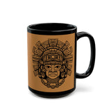 Inca God Graphic Symbol Inti Black Mug