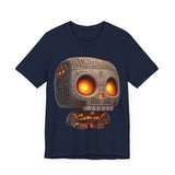 Glow-Eyed Tribal Stone Skull Unisex T-Shirt