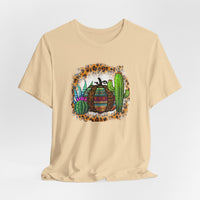 Leopard Aztec Pumpkin & Cactus Vibes Illustration Unisex T-Shirt