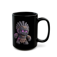 Stone Guardian of the Aztec Realm Black Mug