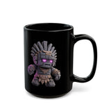 Stone Guardian of the Aztec Realm Black Mug