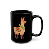 Peru Culture Llama Graphic Black Mug