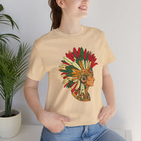 Aztec Warrior Head Illustration Unisex T-Shirt