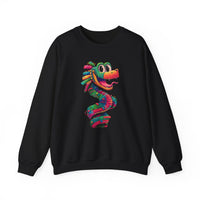 Cartoon Quetzalcoatl Cyber Serpent Unisex Sweatshirt