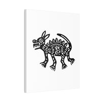 Hairless Mayan Dog Illustration Canvas