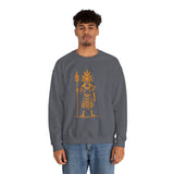 Sun Staff Shaman Tribal Symbol Gold Line Unisex Sweatshirt