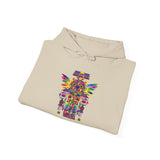 Psychedelic Mesoamerican Totem Mask Unisex Hoodie