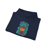 Glitter Serape Cactus on Leopard Burst Illustration Unisex Hoodie