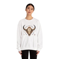 Western Longhorn Cosmic Totem Illustration Unisex Sweatshirt