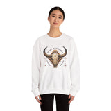 Western Longhorn Cosmic Totem Illustration Unisex Sweatshirt