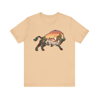 Aztec Buffalo Desert Sunset Silhouette Unisex T-Shirt