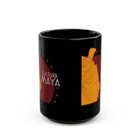 Maya Culture Profile Portrait Black Mug