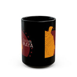 Maya Culture Profile Portrait Black Mug