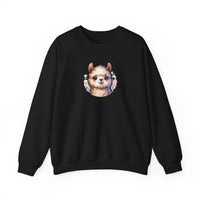 Inca Andean Llama Baby Face Illustration Unisex Sweatshirt